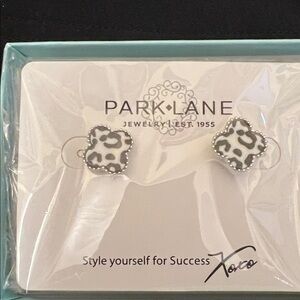 Park Lane Black and White Leopard Earrings